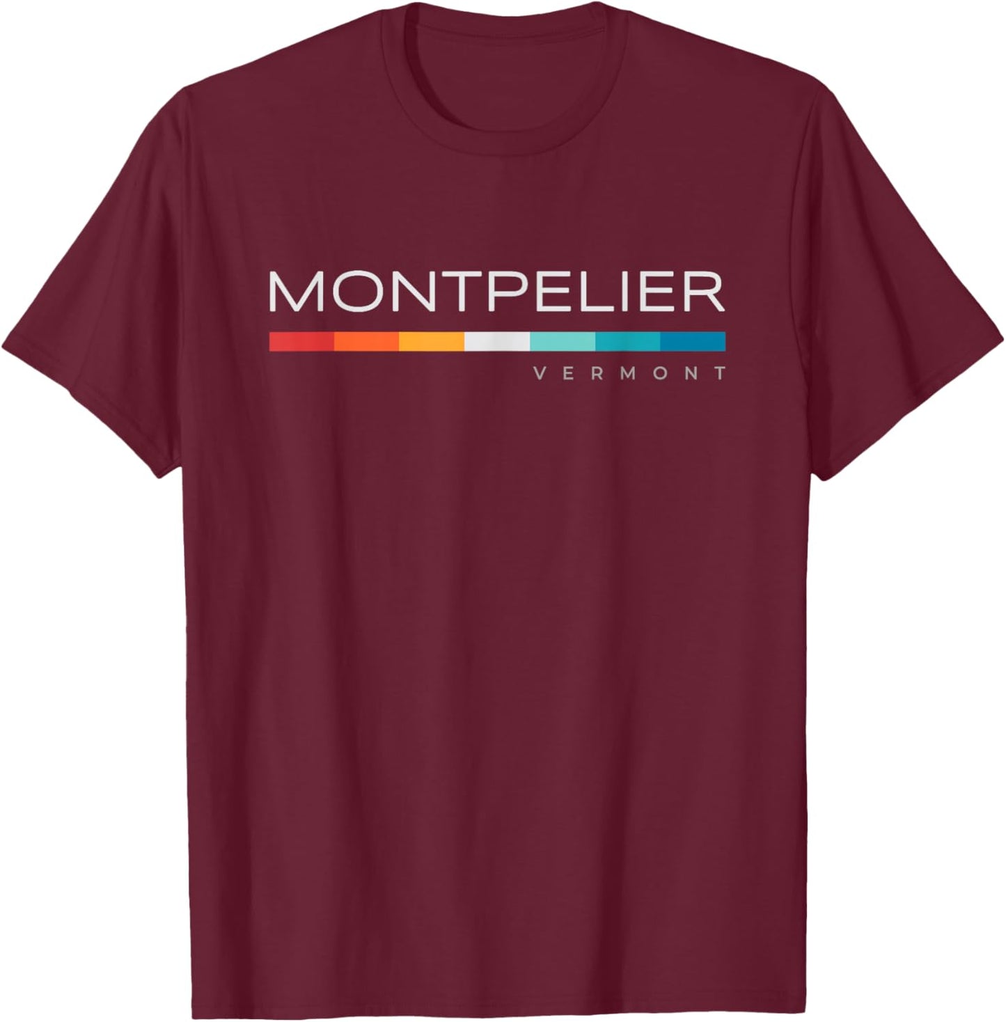 Montpelier VT Vermont Retro Design T-Shirt - T-Shirt | Maroon