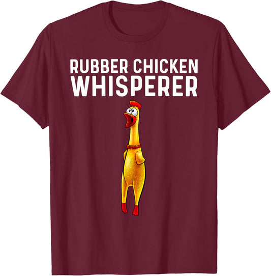 Cool Rubber Chicken Design Women Kids Rubber Chicken T-Shirt - T-Shirt | Maroon