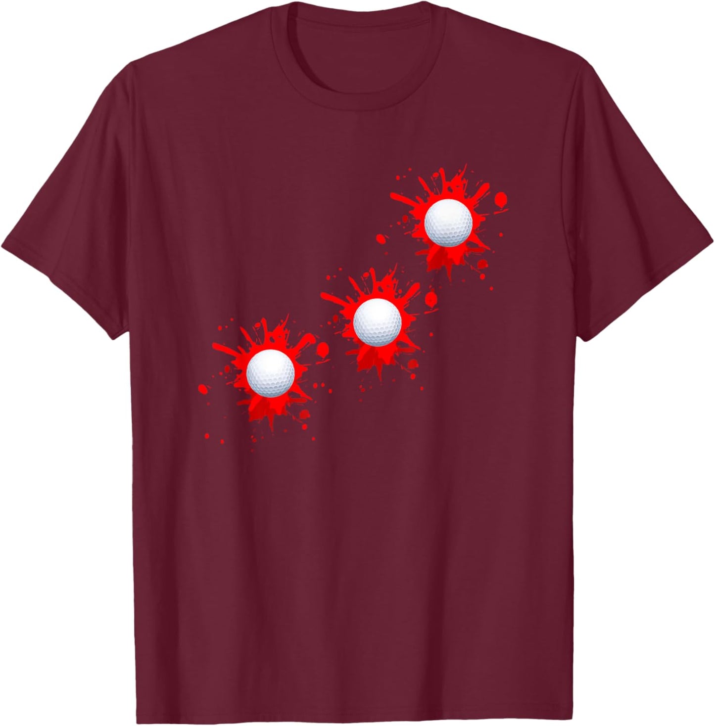 Golf Ball Injury Wound T-Shirt - T-Shirt | Maroon