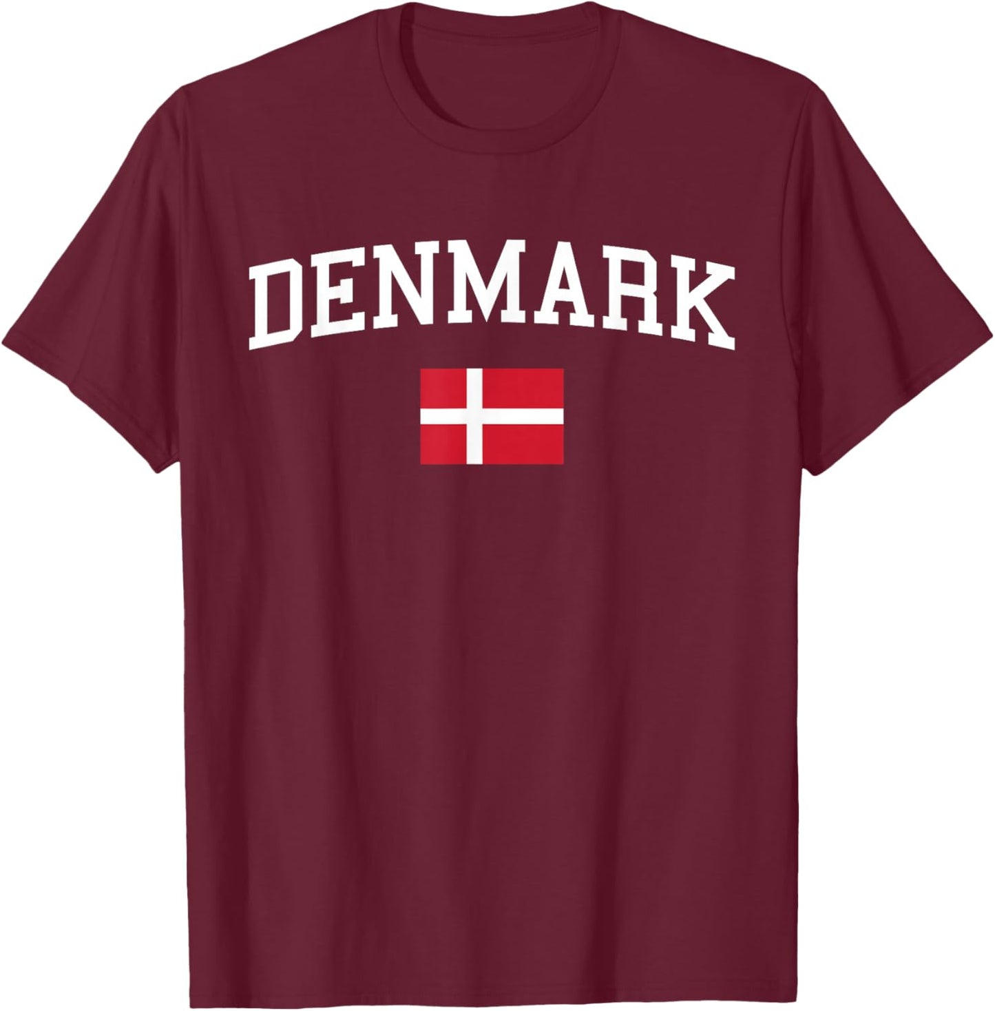 Danish Flag Men Women Kids Denmark T-Shirt - T-Shirt | Maroon