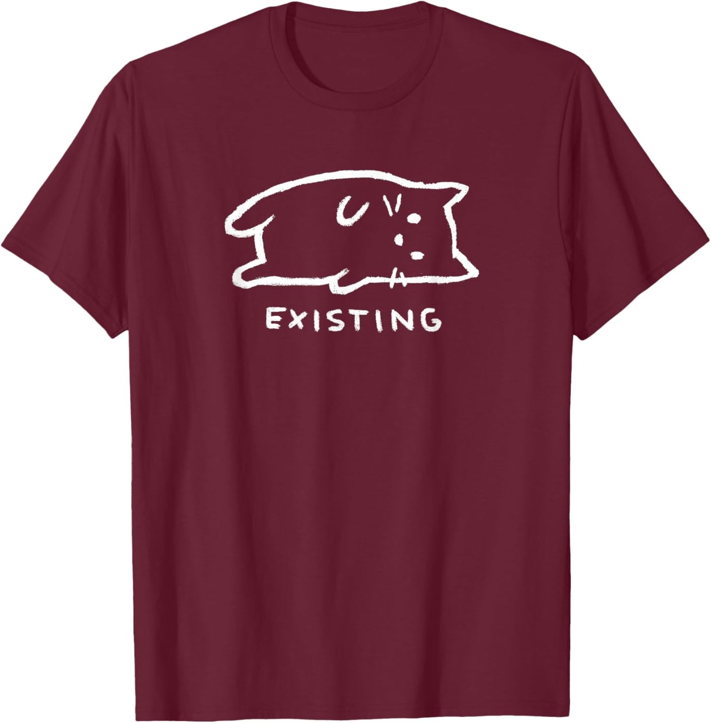 Threadless Fox Shiver Existing Graphic T-Shirt - T-Shirt | Maroon