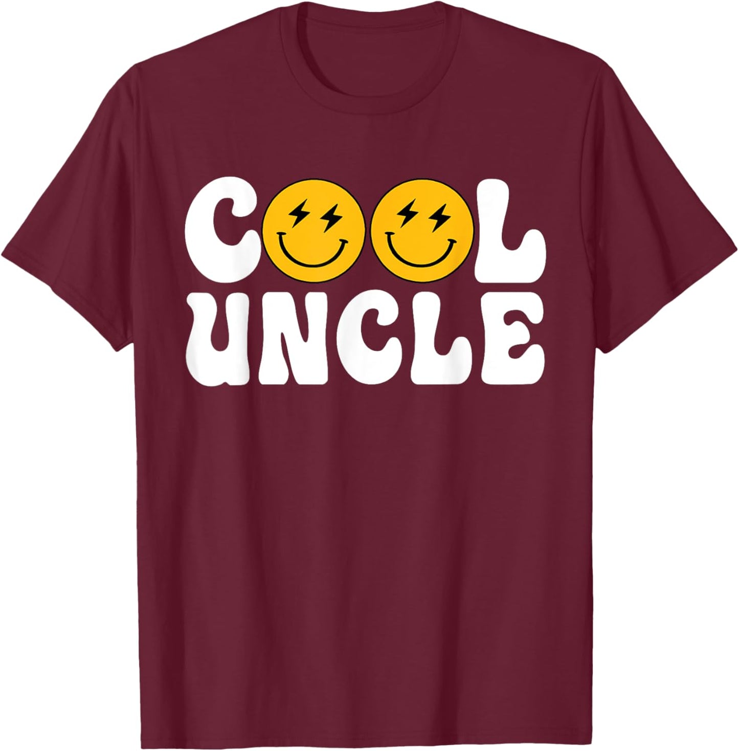 Uncle One Happy Dude Birthday Theme Family Matching T-Shirt - T-Shirt | Maroon