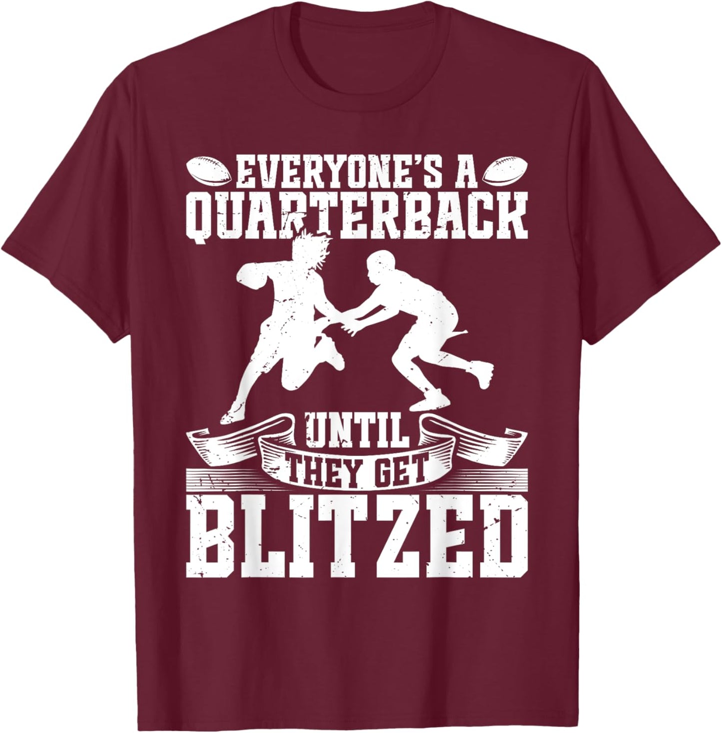 Flag Football Quarterback T-Shirt - T-Shirt | Maroon