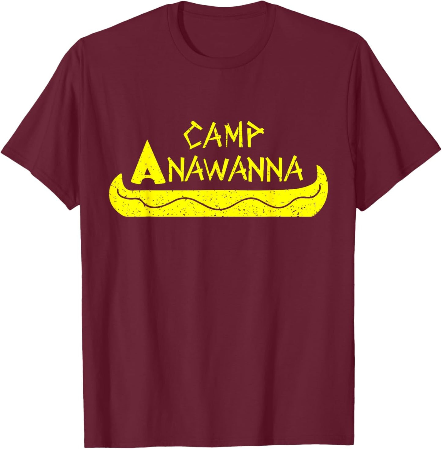 Camp Anawanna Outfits -Adults Vintage Black Small Classic Fit Short Sleeve T-Shirt - T-Shirt | Maroon