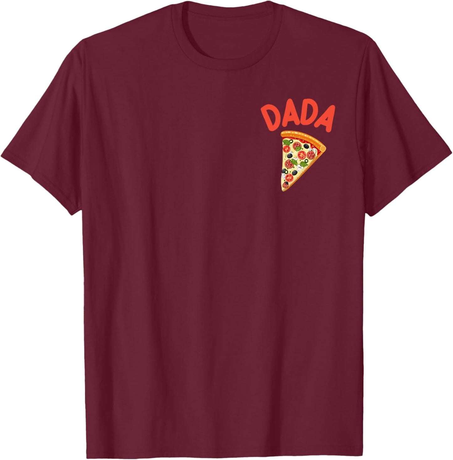 Dada Dad Pizza 1st Birthday Boy Girl Family Matching Party T-Shirt - T-Shirt | Maroon