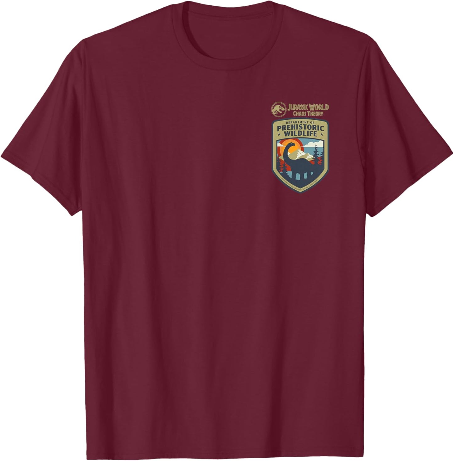 Jurassic World: Chaos Theory Pocket hit T-Shirt - T-Shirt | Maroon