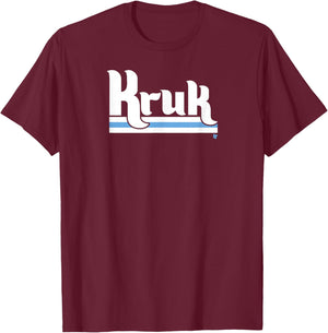 John Kruk: Team Name Text - Philadelphia Baseball T-Shirt - T-Shirt | Maroon