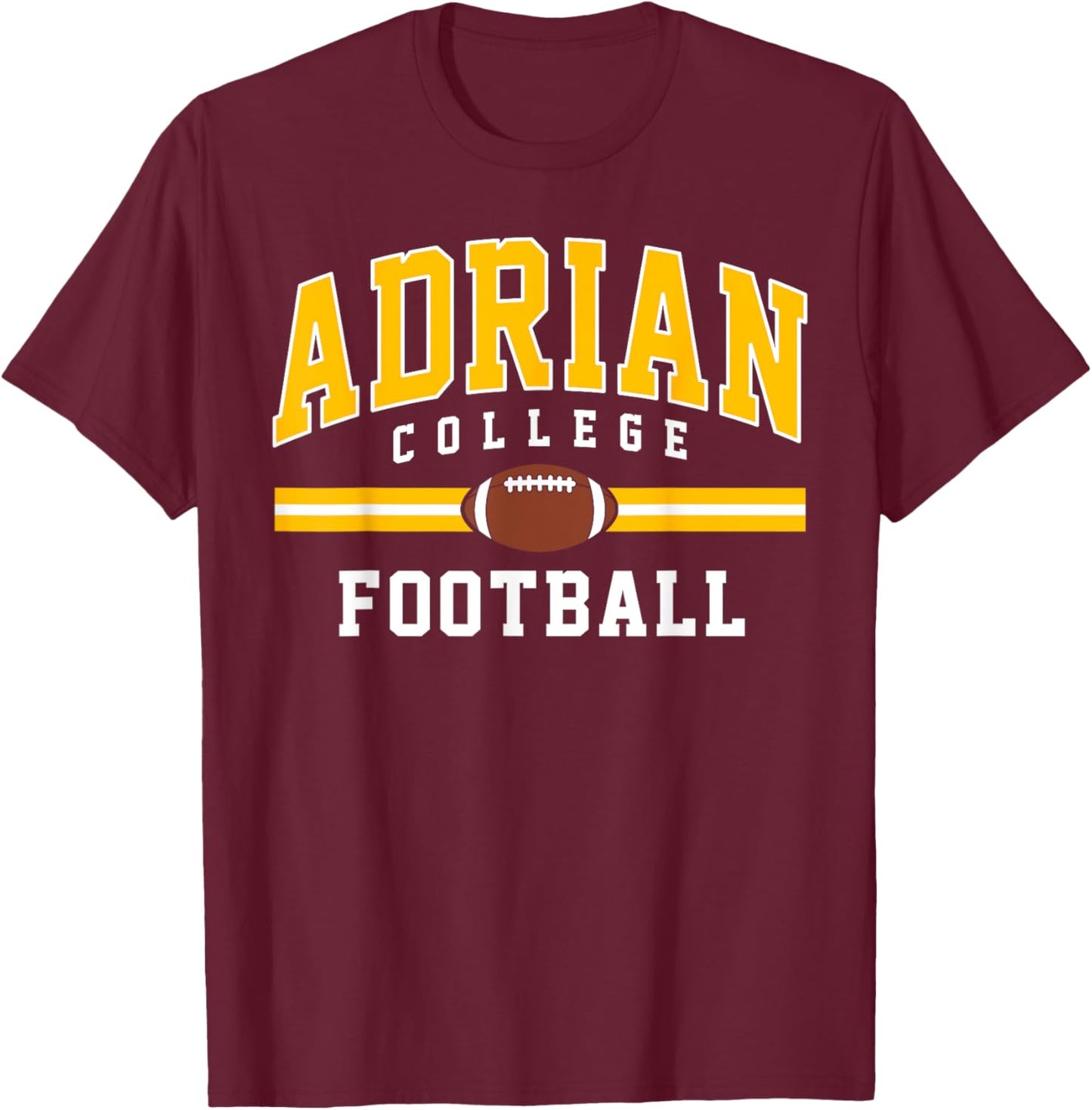 Adrian College Football Arch Vintage Design Women T-Shirt - T-Shirt | Maroon