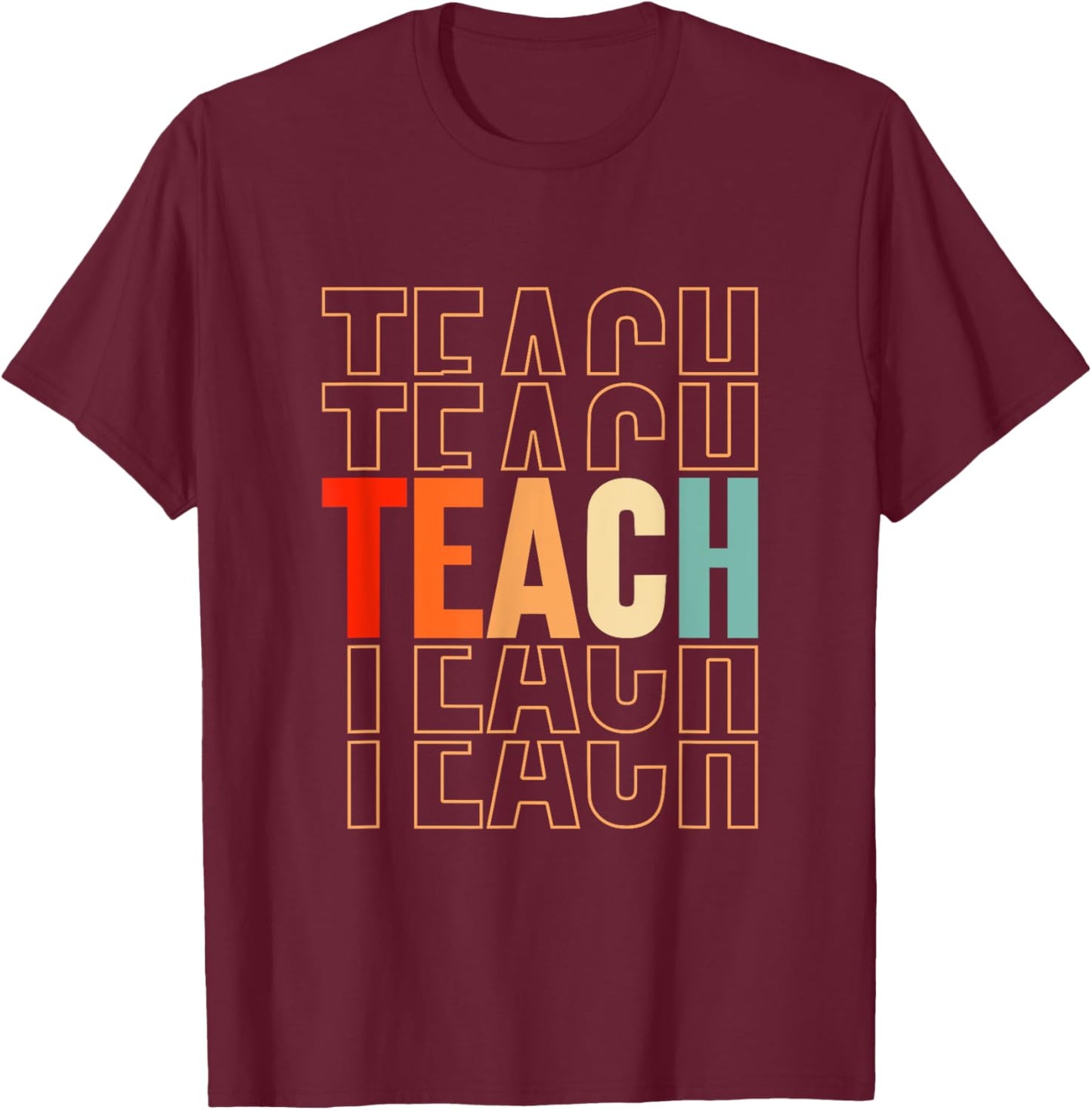 Funny Techer Design Women School Teaching Lover T-Shirt - T-Shirt | Maroon