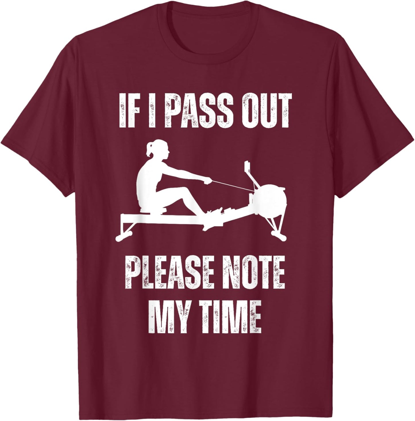 Funny ERG Machine Gym Ergometer Rowing Exercise T-Shirt - T-Shirt | Maroon