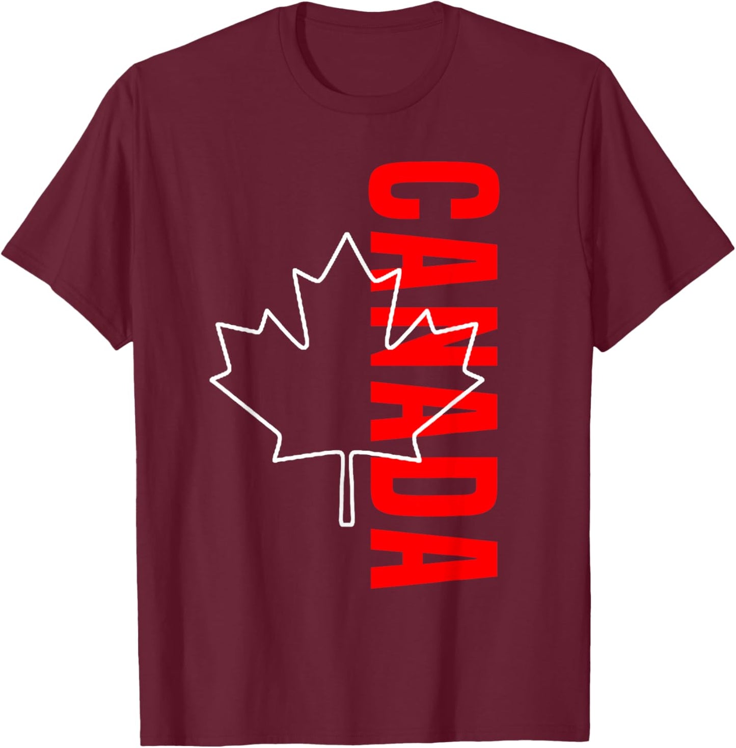 Canada Canada Canada Vancouver Montreal Flag T-Shirt - T-Shirt | Maroon
