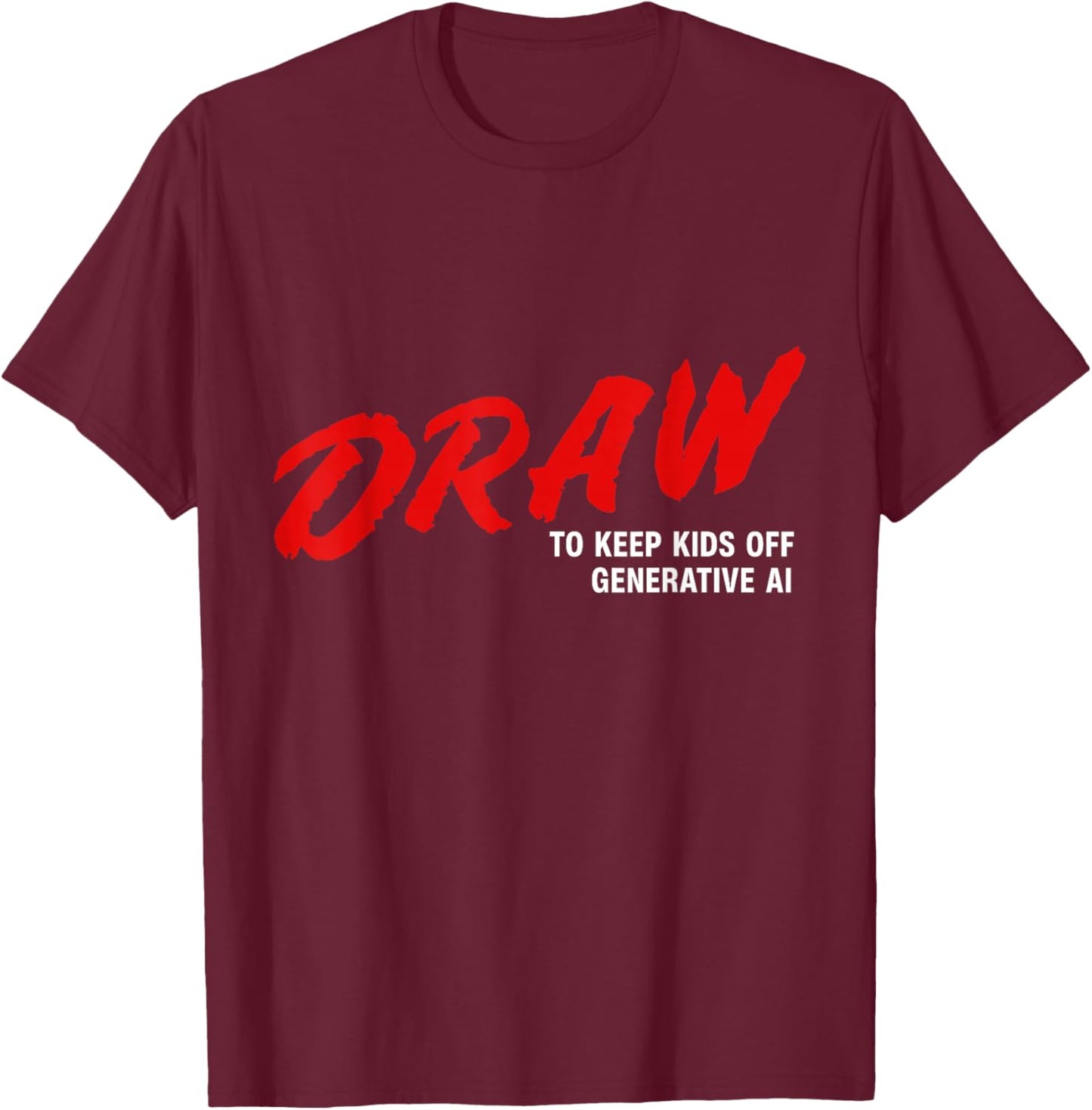 Anti AI T-Shirt - T-Shirt | Maroon