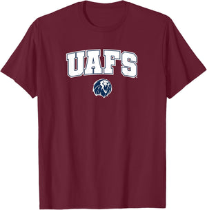 University of Arkansas Fort Smith Lions Arch Logo T-Shirt - T-Shirt | Maroon