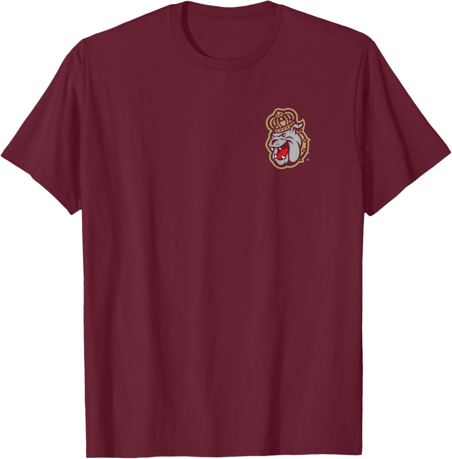 James Madison Dukes Front/Back Icon Purple T-Shirt - T-Shirt | Maroon