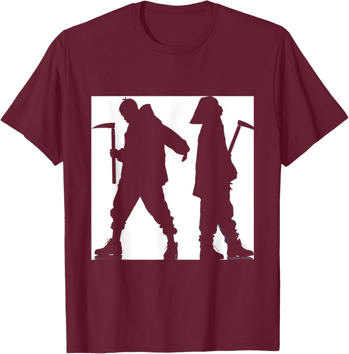 Mobb Deep Juvenile Hell B&W By George DuBose T-Shirt - T-Shirt | Maroon