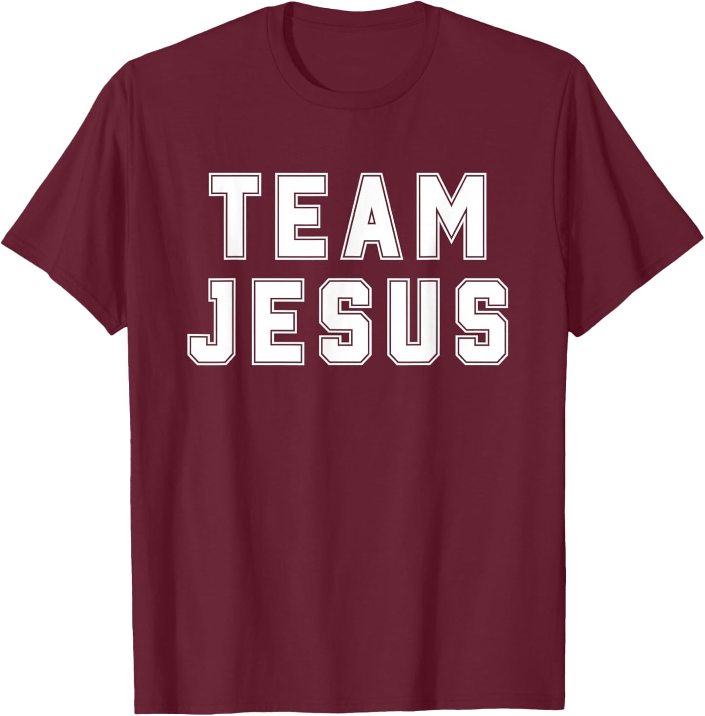 Team Jesus Religious College Group Christian Faith T-Shirt - T-Shirt | Maroon