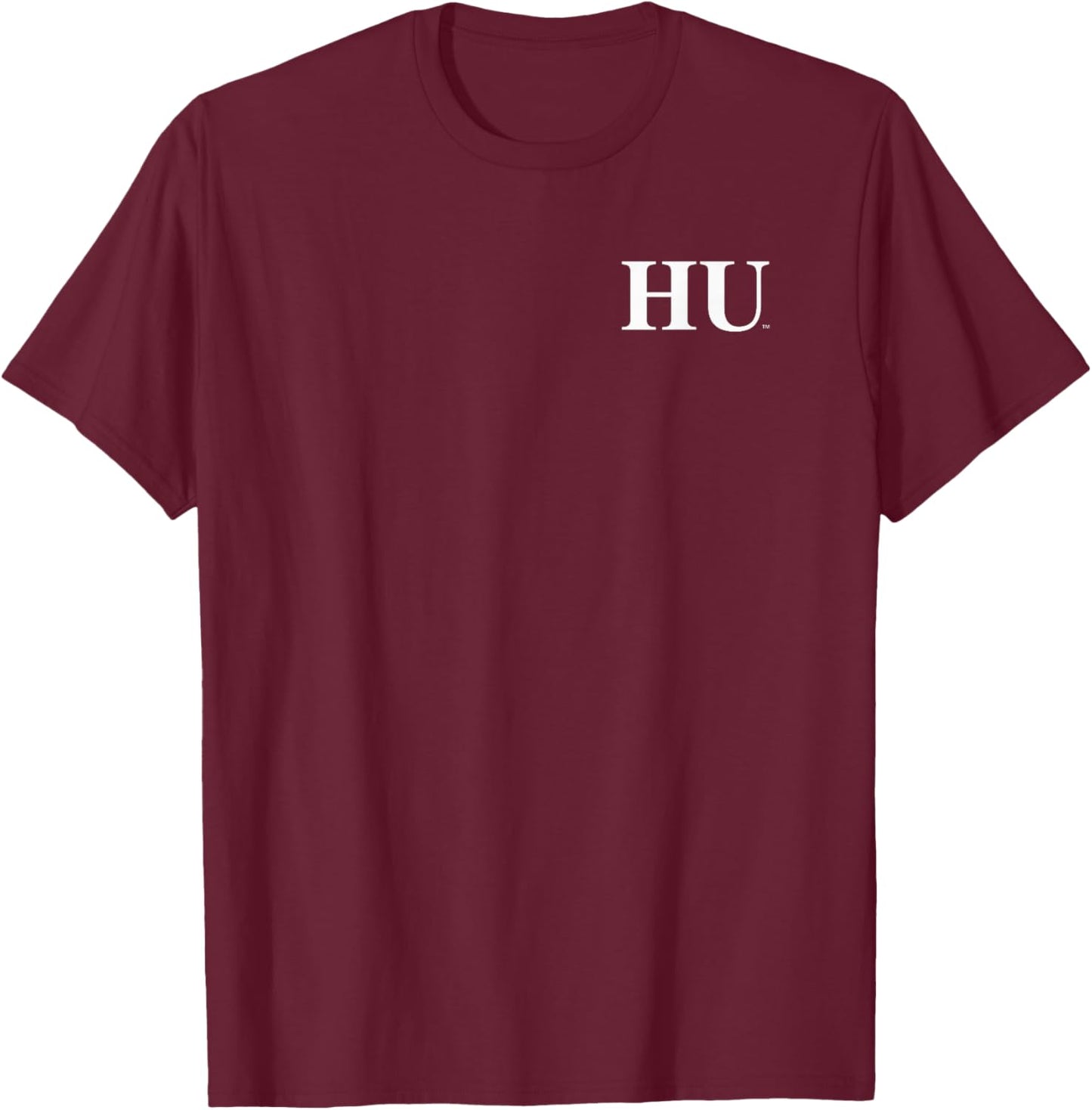 Howard Bison Front/Back Founders Library Black T-Shirt - T-Shirt | Maroon