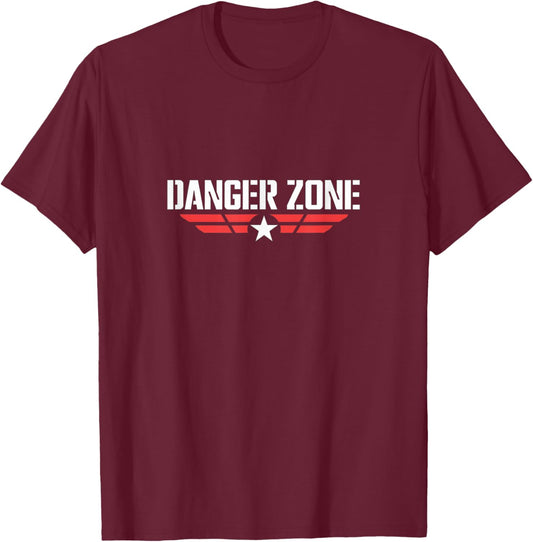 Enter the exciting danger zone graphic T-Shirt - T-Shirt | Maroon