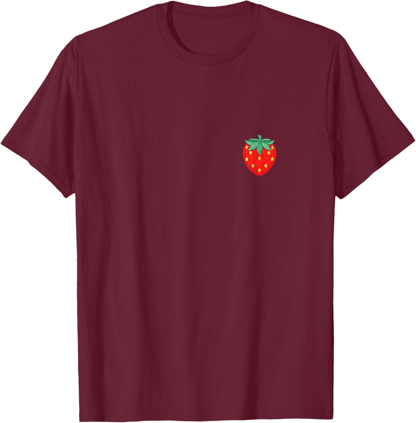 Design de Poche en Forme de Fraise - Esthétique - Baie Douce T-Shirt - T-Shirt | Maroon