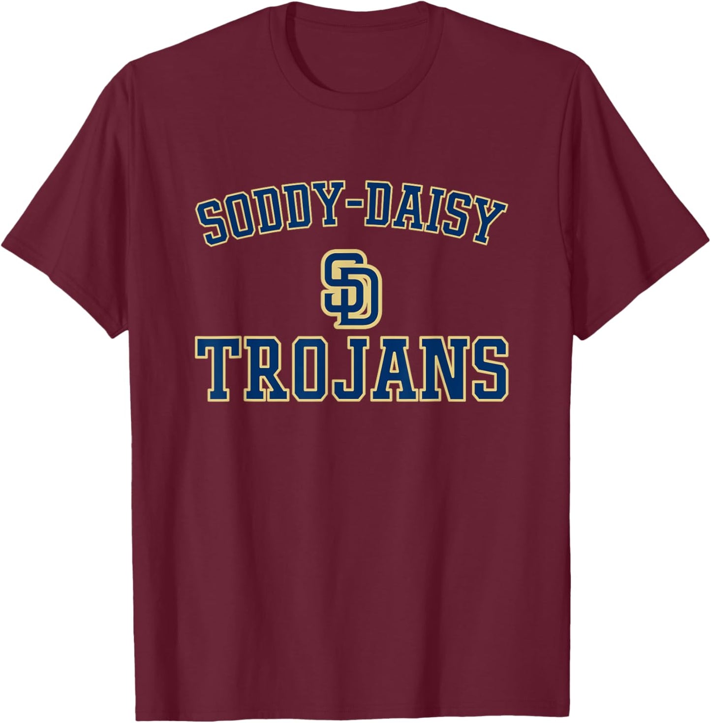 Soddy-Daisy Trojans Logo Varsity HS T-Shirt - T-Shirt | Maroon