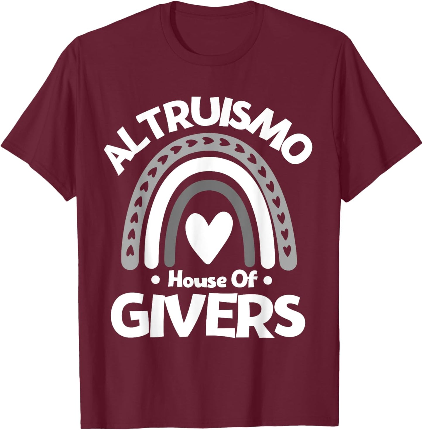 Altruismo House of Givers, Vintage Rainbow Spirit T-Shirt - T-Shirt | Maroon