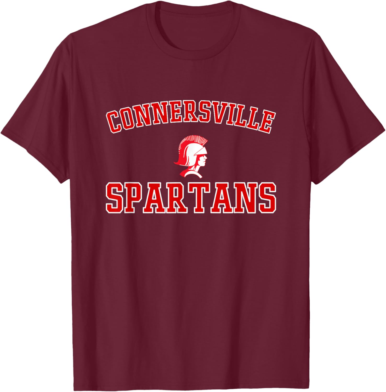 Connersville Spartans Logo Varsity HS T-Shirt - T-Shirt | Maroon