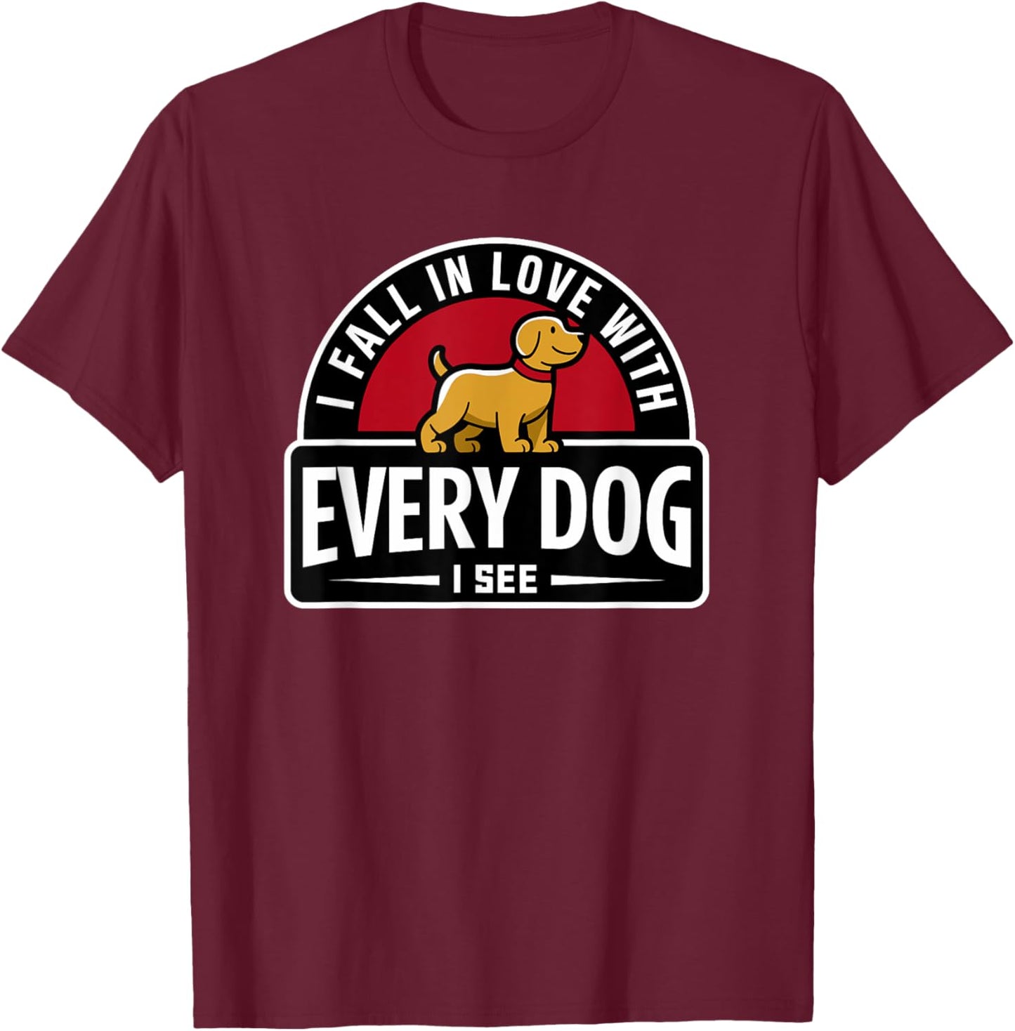 Funny Dog T-Shirt - T-Shirt | Maroon