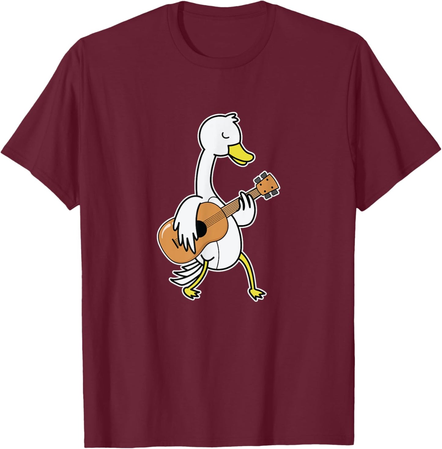 Goose playing Guitar T-Shirt - T-Shirt | Maroon