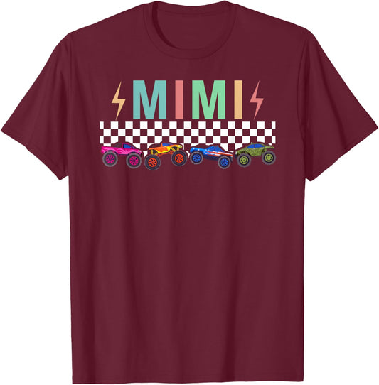 Mimi Monster Truck Mimi Grandma Proud Monster Truck Mimi T-Shirt - T-Shirt | Maroon