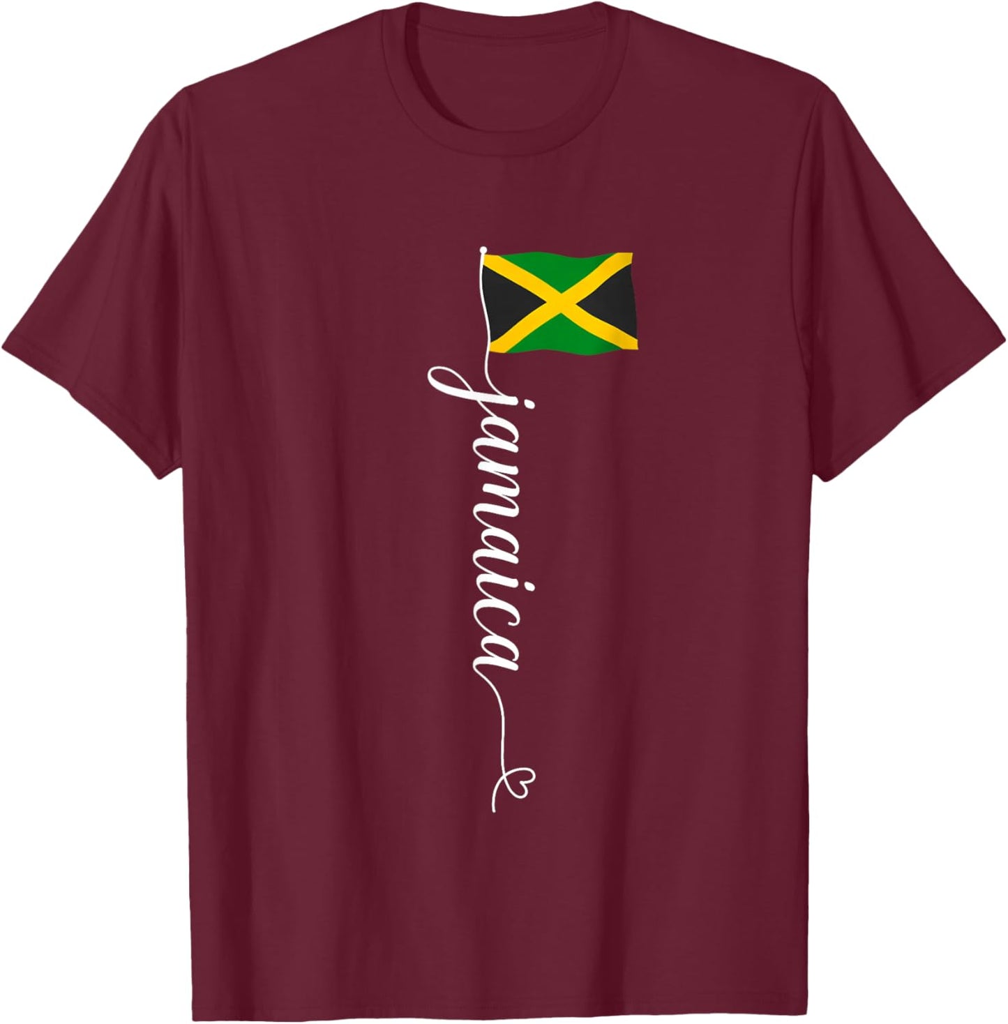 Jamaica Flag Jamaican Pride Jamaica Fan Roots Men Women Kids T-Shirt - T-Shirt | Maroon