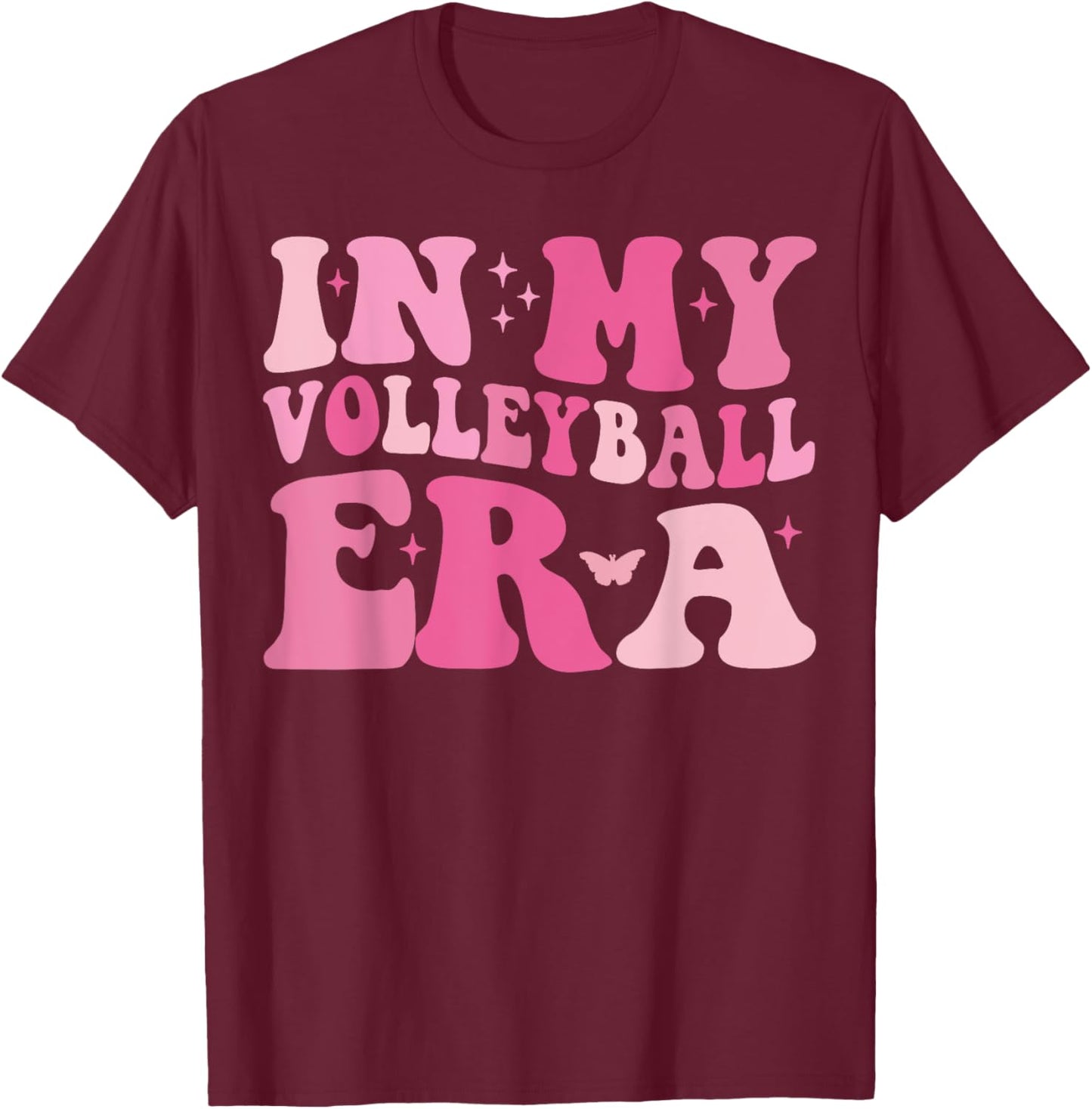 In My Volleyball Era Volleyball Lover Coach Player Sports T-Shirt - T-Shirt | Maroon