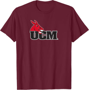 University of Central Missouri UCM Mules Primary Logo T-Shirt - T-Shirt | Maroon