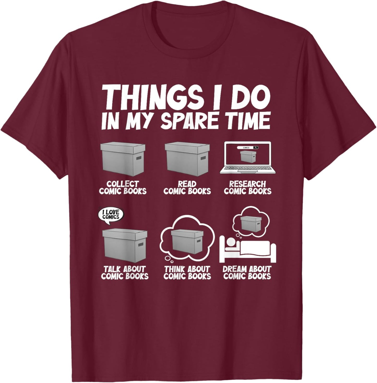 Best Comic Book Design Women Comic Book Collectors T-Shirt - T-Shirt | Maroon