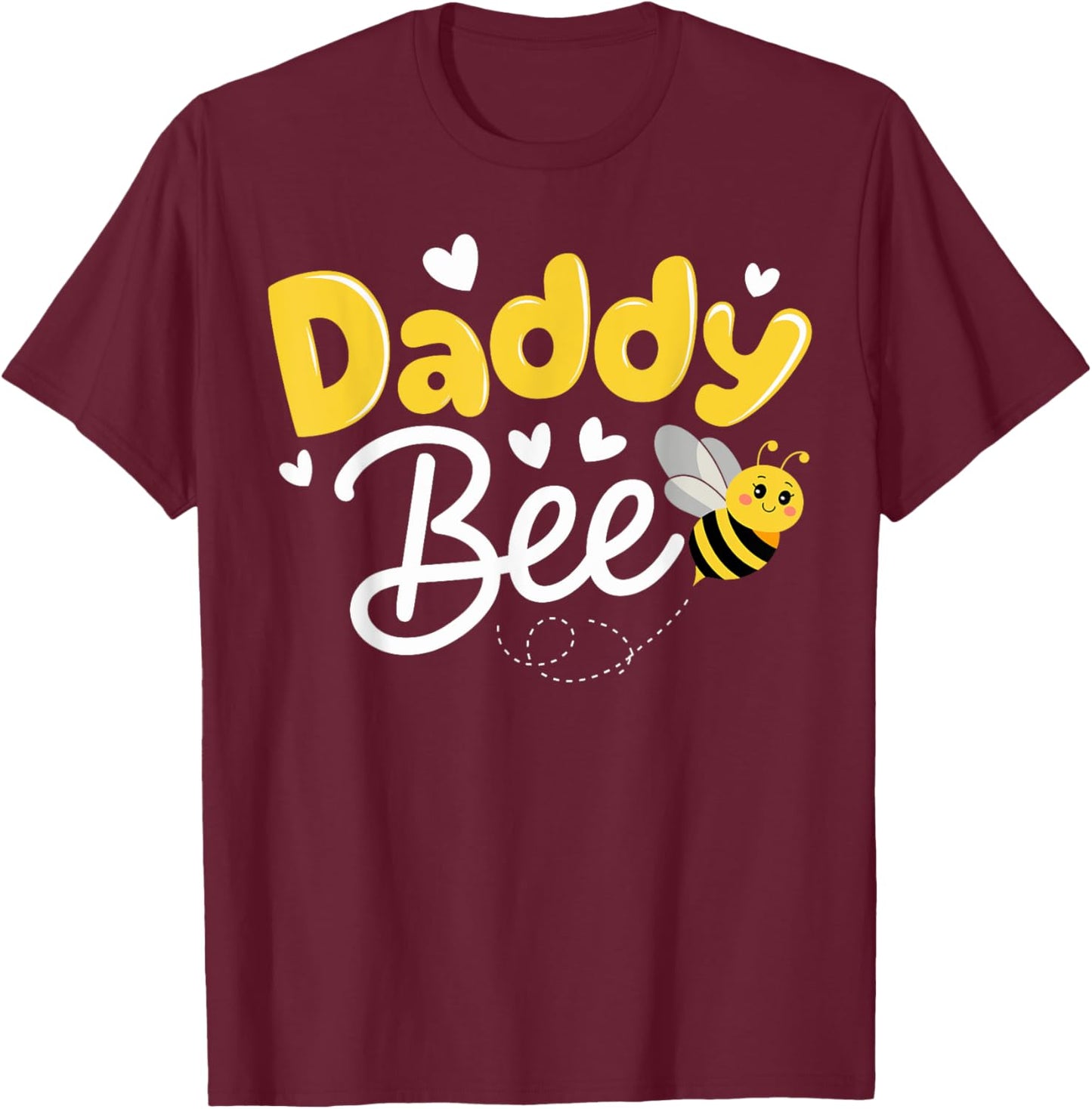Daddy Bee Family Matching Beekeeper Papa Dad Bees Lover T-Shirt - T-Shirt | Maroon