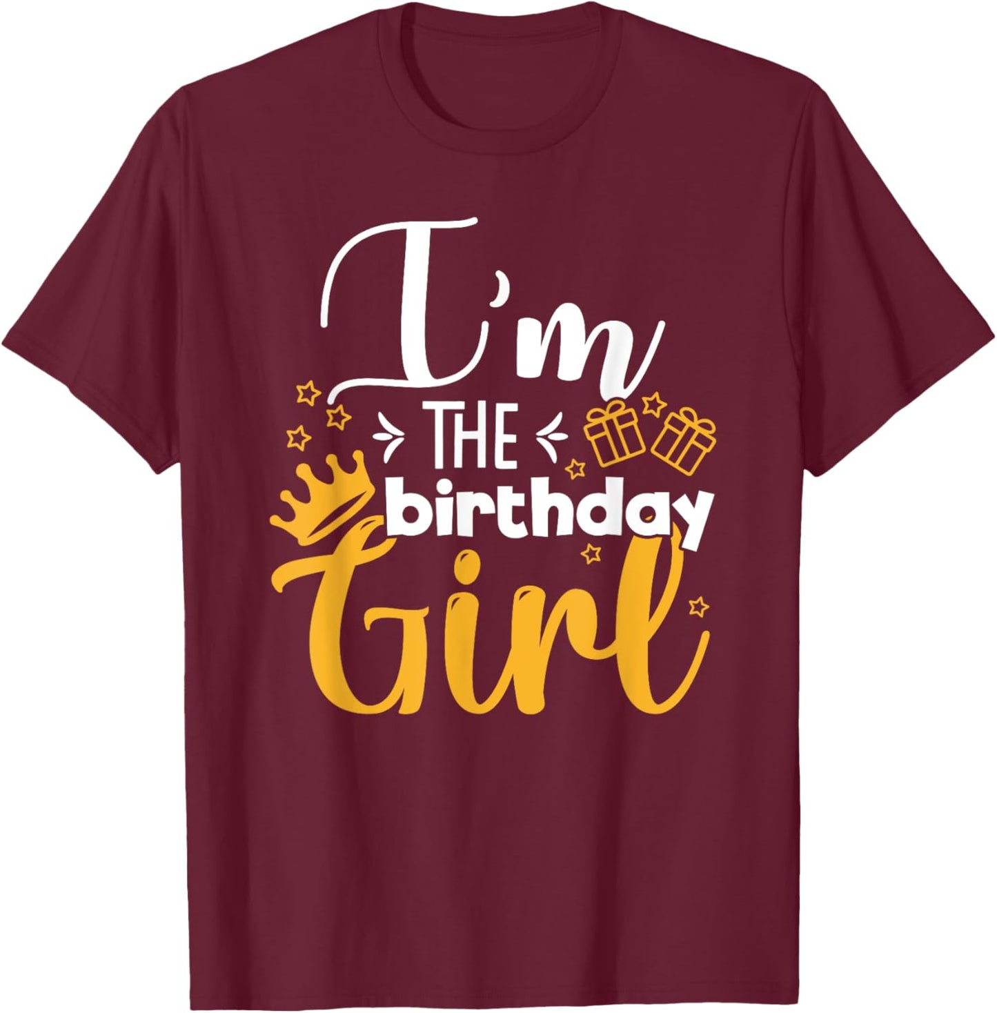 I'm Of The Birthday Girl Funny Party Crew Group Friends T-Shirt - T-Shirt | Maroon