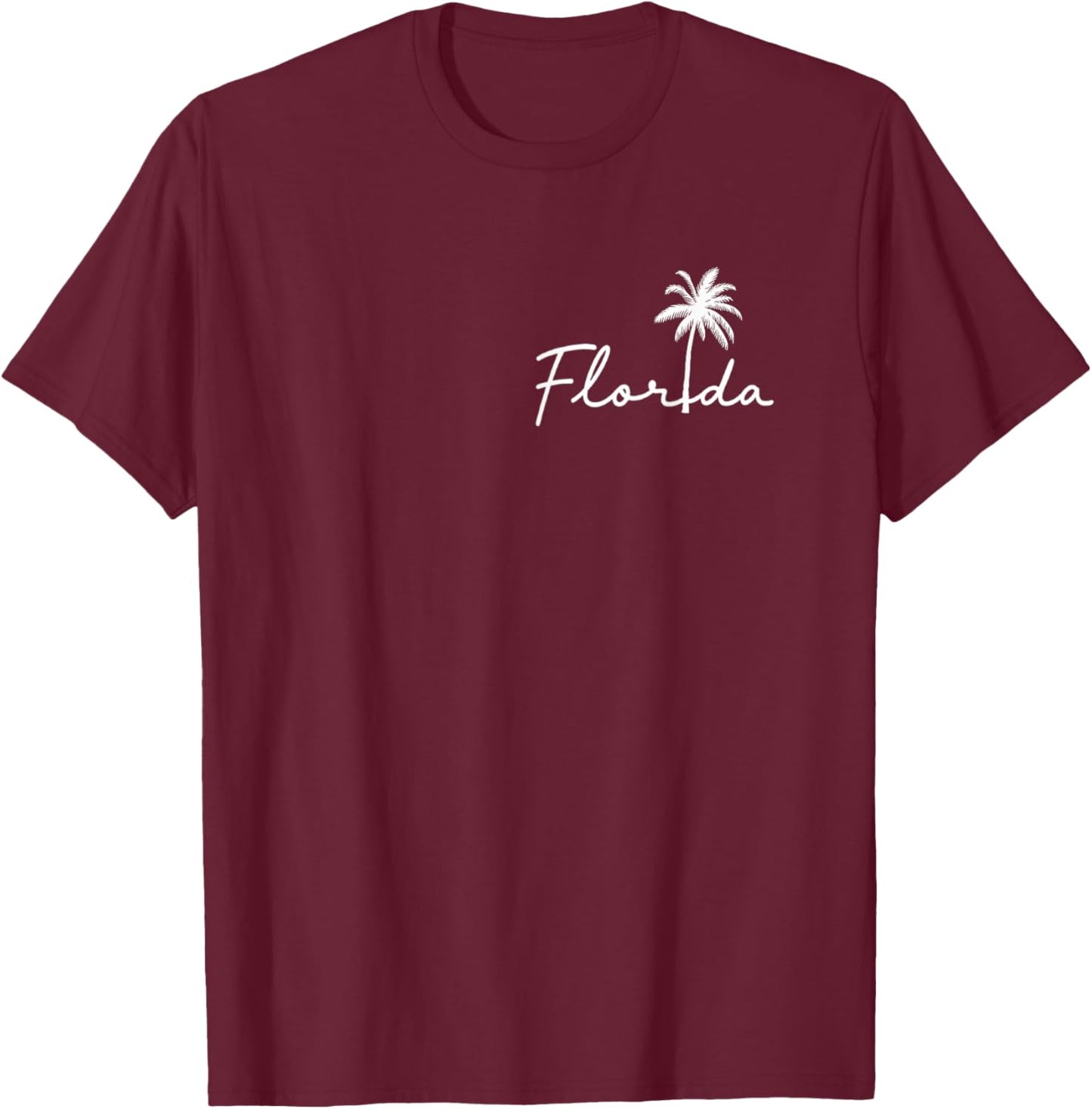 Florida State Palm Design Cool FL Floridian Men T-Shirt - T-Shirt | Maroon