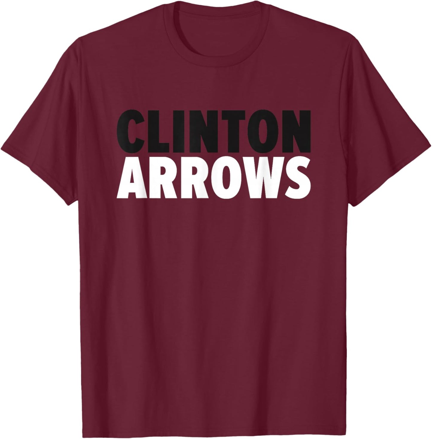 Clinton Arrows Bold T-Shirt - T-Shirt | Maroon
