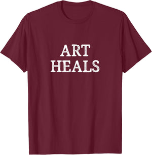Art Heals - Vintage Style T-Shirt - T-Shirt | Maroon