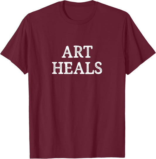 Art Heals - Vintage Style T-Shirt - T-Shirt | Maroon
