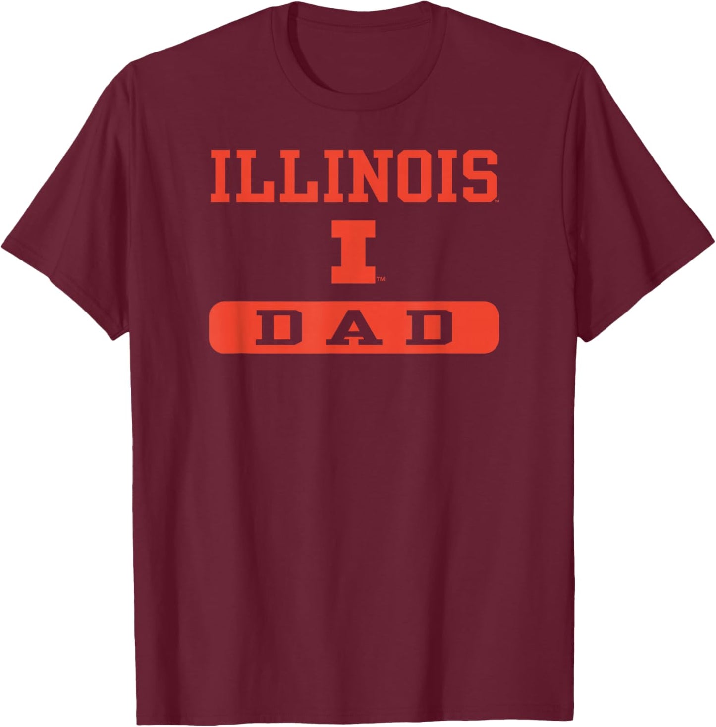 Illinois Fighting Illini Dad Officially Licensed T-Shirt - T-Shirt | Maroon