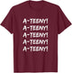 Brass NYC Clothing, Inc. Fun Tin-Man Crying Tears Over Fourth Wife The Wiz Wizard-Oz Adults Black Small Modern Letter Print Birthday T-Shirt - T-Shirt | Maroon