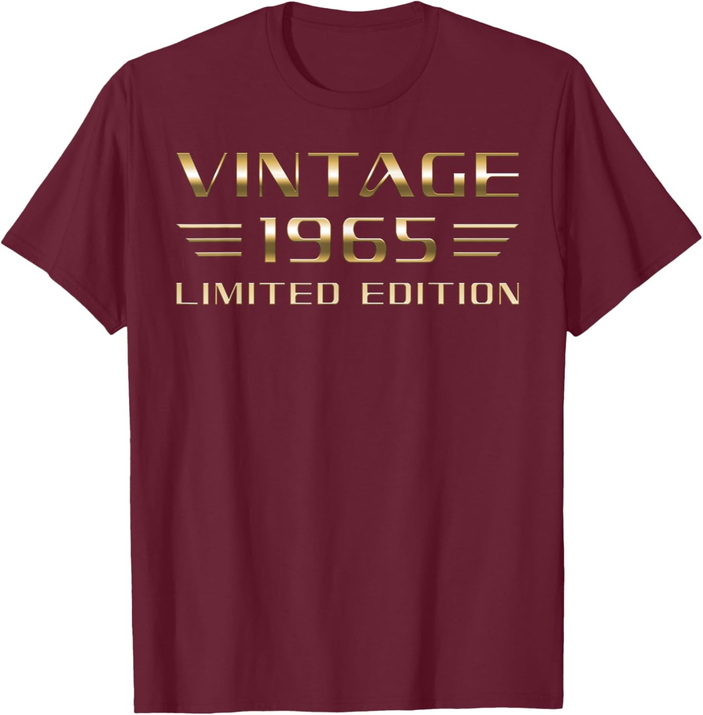 Vintage 1965 Limited Edition Classic Car 60th Birthday T-Shirt - T-Shirt | Maroon