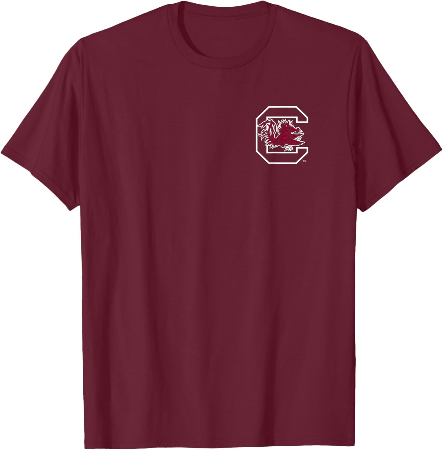 South Carolina Gamecocks Front/Back Football Black T-Shirt - T-Shirt | Maroon