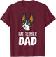 Rat Terrier Dog Owner Papa Funny Rat Terrier Dad T-Shirt - T-Shirt | Maroon