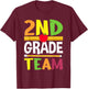 2nd Grade Team 2nd Grade Squad Teacher T-Shirt - T-Shirt | Maroon