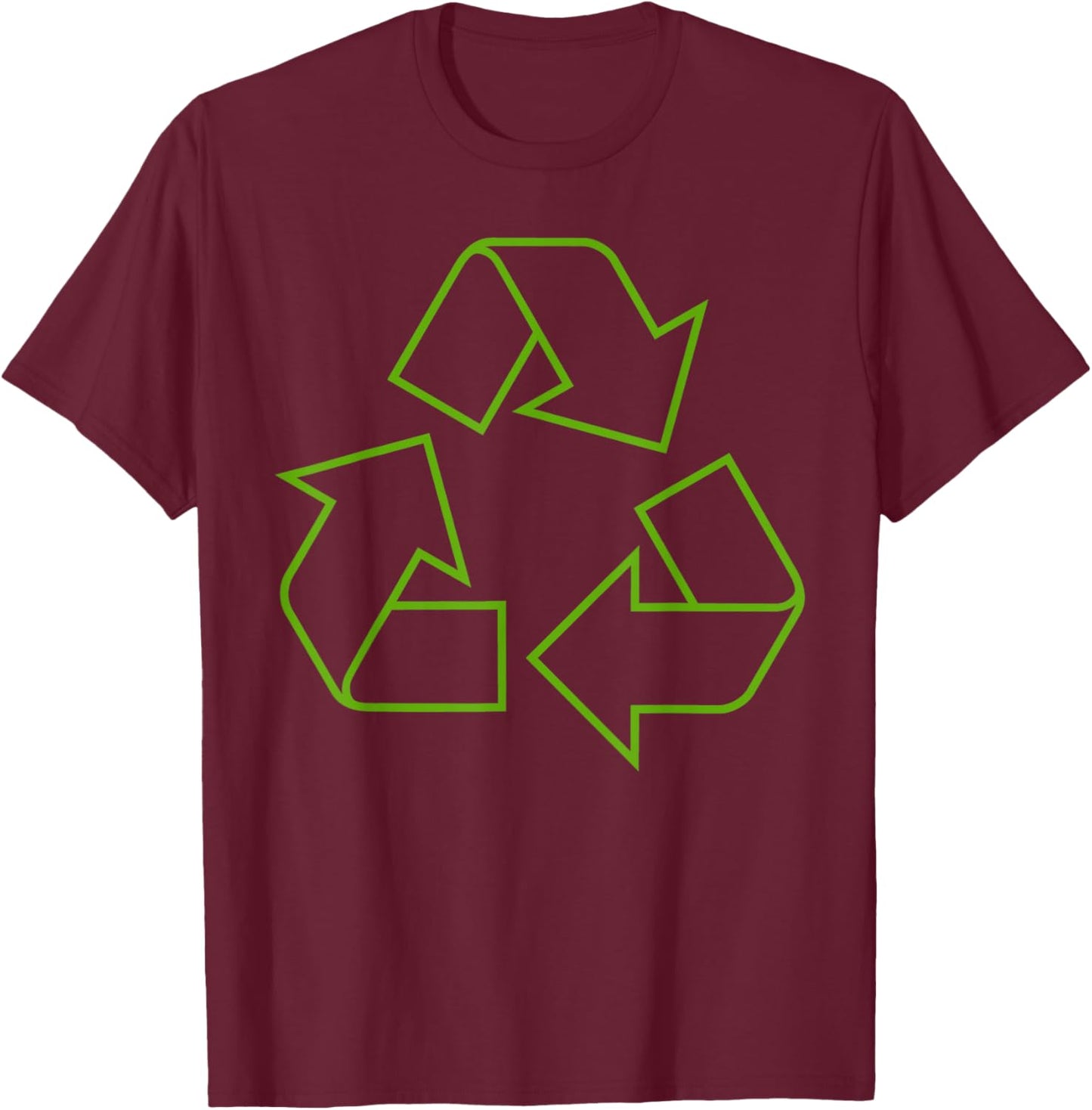 Recycling Logo Recycle Symbol Earth Day Green Men Kids Women T-Shirt - T-Shirt | Maroon