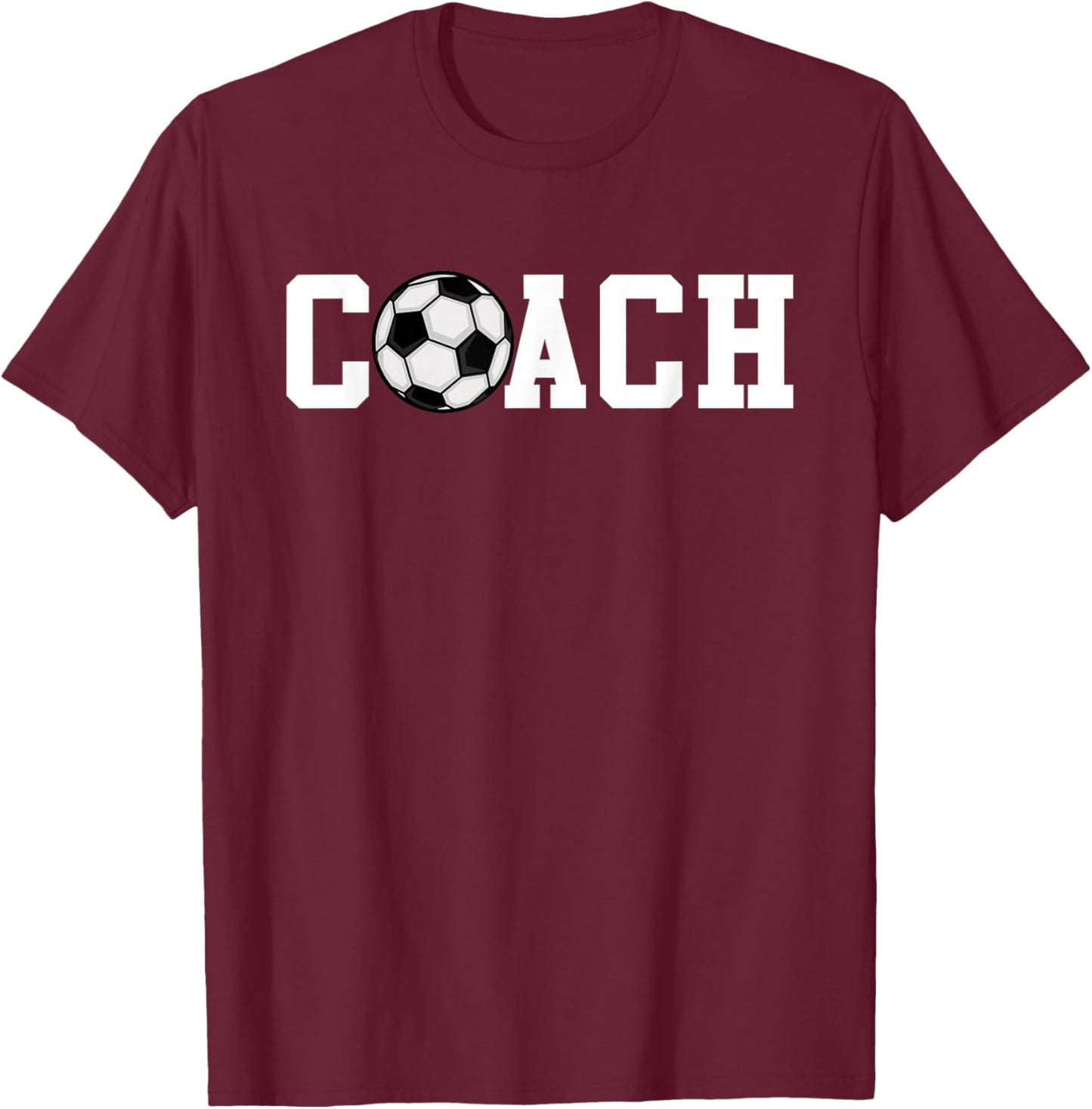 Soccer Coach Funny Football Trainer Baller Field Game Outfit T-Shirt - T-Shirt | Maroon