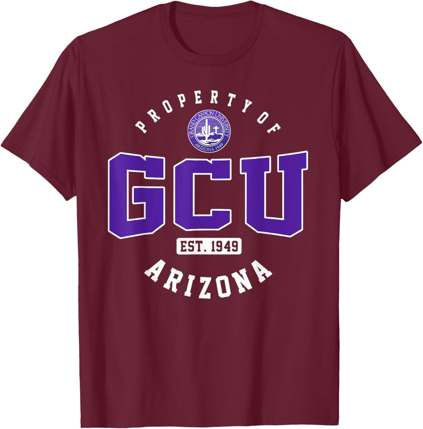Property of Grand Canyon University Arch Vintage Design T-Shirt - T-Shirt | Maroon