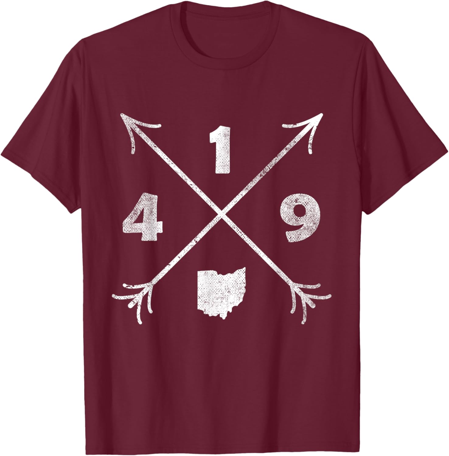 Toledo Ohio OH | area code 419 T-Shirt - T-Shirt | Maroon