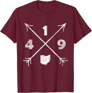 Toledo Ohio OH | area code 419 T-Shirt - T-Shirt | Maroon
